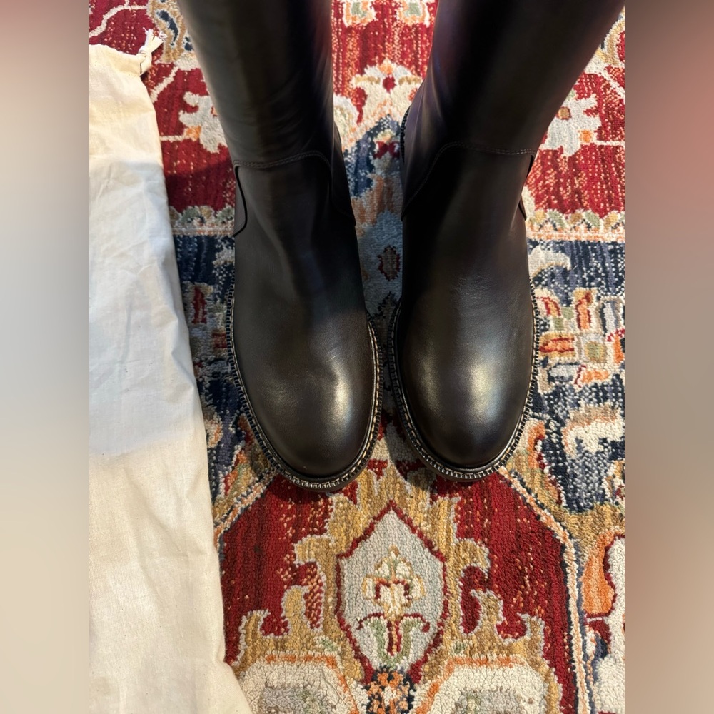 Marni Tall Leather Boots in Dark Brown - Picture 2 of 9